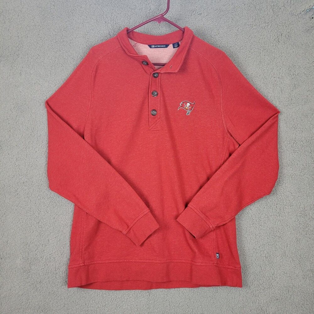 Tampa Bay Buccaneers Shirt Mens Large Cutter & Buck Polo Red NFL Football